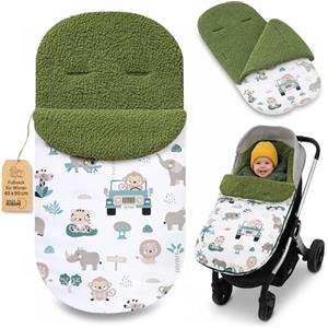 Totsy Baby Sacco passeggino invernale nanna 90x45 cm - coprigambe universale neonato termico per cybex yoyo e altri passeggini perfetto per ragazzi e ragazze Boucle certificato Oeko-Tex Africa