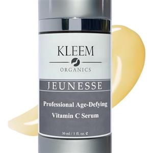KLEEM ORGANICS Siero Vitamina C 50ml - Anti-Macchie e Illuminante con Acido Ialuronico e Vitamina E - Riduce Rughe e Pelle Spenta - Vitamin C Serum for Face per Donna e Uomo - Vegano e Cruelty-Free