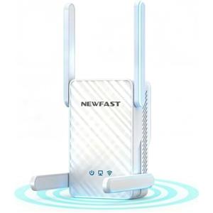 NEWFAST 3000Mbps Ripetitore WiFi Potente per Casa, WiFi6 WiFi Extender Dual Band 2.4G/5GHz con 4 * 5dBi Antenne, Porta Gigabit Ethernet, WPS Funzione