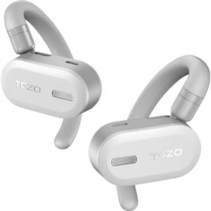 TOZO O2 Cuffie Bluetooth Sport Multipoint, 10,5g Auricolari Bluetooth 5.3 con 4 Mics, APP Cuffie Wireless Running Gancio Rotazione Cancellazione Rumore Bianco