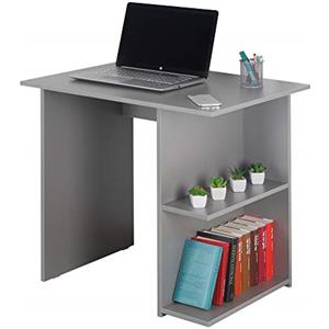 RICOO Scrivania piccola 82 x 76 x 60 cm WM089-PL Scrittoio piccolo Tavolo lavoro Ufficio Postazione PC Consolle Studio Tavolino Legno grigio