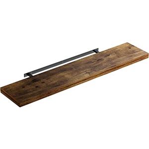 Casaria Mensola da Parete Legno 110cm Supporto 50-110cm Pensile 15kg Cucina Libreria Quercia Scura