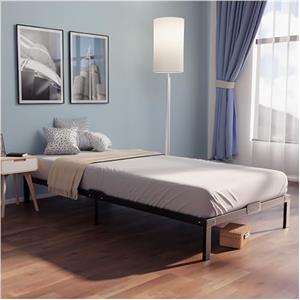 Dreamzie Letto a Una Piazza e Mezza 90x200 cm in Metallo Nero, Altezza 35 cm - Struttura, Montaggio Facile e Veloce, Stabile e Design Elegante