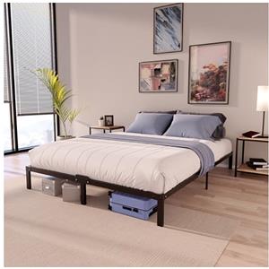 Dreamzie Letto Matrimoniale 150x200 cm in Metallo Nero, Altezza 35 cm - Struttura Letto 1 Piazza, Montaggio Facile e Veloce, Stabile e Design Elegante