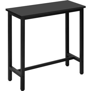 WOLTU Tavolo da Bar Rettangolare Alto Tavolino Bancone per Cucina in Metallo e Legno 100x40x100 cm