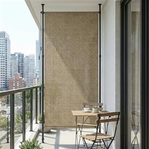 LIFERUN Tenda Verticale HDPE 120×310 cm Marrone, Tenda a Pinza Estensibile, Senza Forare, Privacy, Protezione Solare UV, Antivento, Resistente Alle Intemperie - per Balcone, Giardino, Terrazza