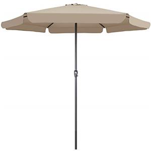 Kingsleeve® Ombrellone 330 cm Apertura Manovella Protezione UV80+ Pieghevole Impermeabile Ombrello Balcone Giardino