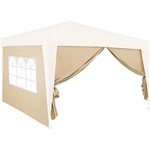 Deuba 2x Pareti Laterali per Gazebo 3x2m per Parete Idrorepellente con Finestra laterale Cerniera Cinghie di Fissaggio