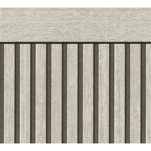 A.S. Création carta de parati TNT con effetto legno in grigio, nero - carta de parati decorativo 10,05 x 0,53 m - 399562