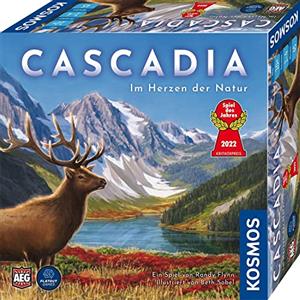 Kosmos Cascadia 682590 - Gioco da Tavolo nel Cuore della Natura, Gioco dell'anno 2022 con Elementi in Legno, Gioco familiare per 1-4 Persone dai 10 Anni