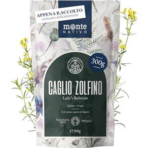 Monte Nativo Tè di Caglio Zolfino Monte Nativo (300g) - Caglio Zolfino Autentico Delicatamente Essiccato - Tè alle Erbe Sfuso 100% Naturale e Senza Additivi - Infusione Deliziosi