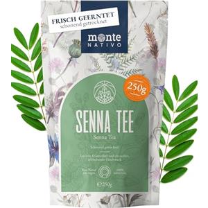 Monte Nativo Tè di Senna Monte Nativo (250g) - Foglie di senna delicatamente essiccate - Tè sfuso 100% naturale e senza additivi - Tisana aromatica per una deliziosa infusione
