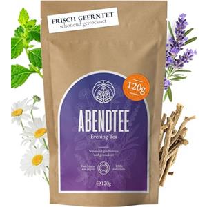 Monte Nativo Tisana della Sera Monte Nativo (120 g) - Infuso rilassante a foglie sfuse con melissa, valeriana, camomilla, lavanda, menta piperita e passiflora - Per rilassarsi, buon riposo e piccolo regalo