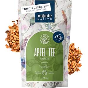 Monte Nativo Tè di mela Monte Nativo (250g) - Tisana alla mela sfusa - Infuso di frutta naturale senza additivi - Apfeltee freddo o caldo - Aroma intenso e dissetante