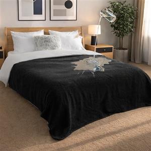 Dreamzie Coperta Impermeabile 152x203cm - Cerata Letto Matrimoniale Reversibile e Lavabile in Lavatrice in Pile Sherpa per Letto o Divano - Copridivano impermeabile per animali - Nero