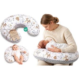 Totsy Baby Cuscino allattamento e gravidanza Minky 130 cm - cuscini neonato per allattare e dormire accessori per mamma y bebe lavabile e multifunzione Oeko-Tex Cervo grigio