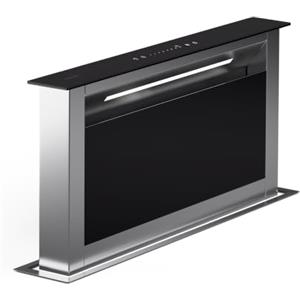 Klarstein - Cappa aspirante downdraft da 60 cm, cappa a scomparsa con funzione di scarico/ricircolo per la cucina, slim con funzione di ricircolo senza tubo, flusso d'aria di 576