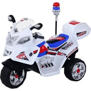 HOMCOM Moto Elettrica per Bambini da 3-5 Anni Motorino Elettrico Giocattolo 3 Ruote con Musica, Velocità 3KM/h, Luci 112×51×72.5cm