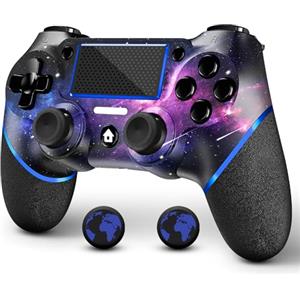 AceGamer Controller Wireless per PS4, controller di gioco compatibile con PS4/Pro/Slim/PC Gamepad con Turbo/Tasto Indietro/Doppia Vibrazione/Sensore Giroscopico Assiale/Touchpanel