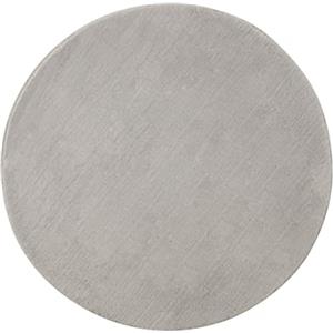 Baroni Home Tappeto Moderno con Fondo Antiscivolo super morbido, Tappeto Tondo da Soggiorno e Camera da letto, 80x80 cm, Grigio