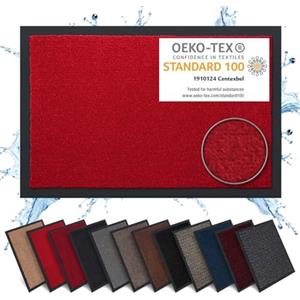 Carpet Diem Zerbino 40 x 60 cm - Tappeto ingresso antisporco - Interno ed Zerbino da Esterno, Tappetino antiscivolo per Porta, Tappeto antisporco per Porta d Ingresso - Rosso