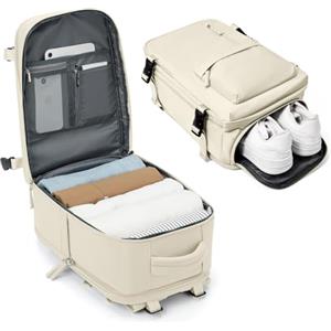 BJLFS Borse da Cabina per Ryanair 40×20×25 Bagaglio a Mano Easyjet Borsa Zaino da Viaggio, Zaino da trekking,Zaino Casual per laptop,Beige