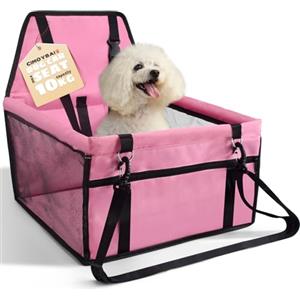 CIMOYBAI Seggiolino per cani di piccola e media taglia, molto stabile, Oxford, traspirante, lavabile, sedile posteriore pieghevole, rosa