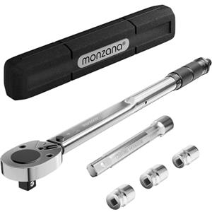Monzana® Set di Chiavi Dinamometriche 6 pz. 40-210Nm 1/2 ' CV Incl. 3 Bussole Prolunga Valigetta Chiave Officina