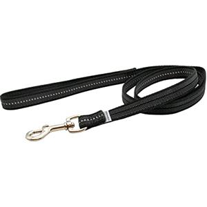 Herm Sprenger Guinzaglio gommato con cinturino da polso - nero, 200 cm (2 m)