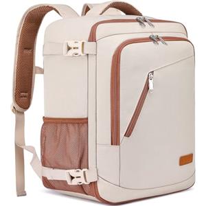 WENIG Zaino 40x30x20 per Ryanair Bagaglio a Mano 40x30x20 Wizzair Zaino da Viaggio Aereo 24L Borsa da Cabina per Voli con Caricatore USB Zaino da Viaggio per Donna Beige-marrone