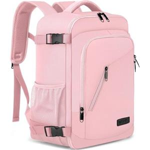 WENIG Bagaglio a Mano 40x20x25 per Ryanair Zaino da Viaggio Aereo Piccolo Borsa da Cabina per Voli Zaino Donna 14 Pollici Zaino Porta PC con Caricatore USB per Scuola Trekking Lavoro Casual Daypack Rosa