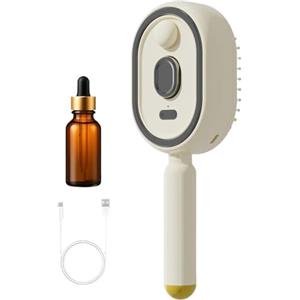 Generico Spazzola Lisciante A Vapore Per Capelli - Pettine Ricaricabile Districante con Olio e Misurino | Spazzola a Vapore Lisciante - Per Capelli Folti Lisci Mossi Ricci E Lisciatura Casa Viaggio Quotidiano