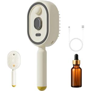 Fierudeng Spazzola lisciante per capelli, pettine districante ricaricabile, con misurino, per capelli ondulati, ricci, spessi, lisci, quotidiani, viaggi, casa, ragazze e donne