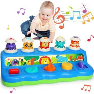 Yerloa Giochi Bambino 1 Anno Pop-Up Educativi con Animali e Musica - Giocattoli Montessori per Sviluppo Abilità Motorie - Giochi Musicali 12 Mesi 1 2 3 Anni - Regalo Bimbo Bimba Compleanno Natale
