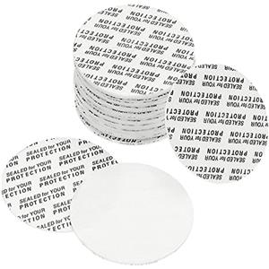 PATIKIL 43mm/1.69 Schiuma Coperchio Rivestimento, 50pz PS Schiuma Resistente Manomissione Pressione Sensibile Sigillo per Bottiglia Tappo Rivestimenti Sigilli