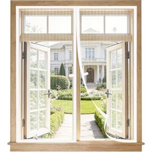 BUIRTLY Zanzariera Magnetica per Finestre 110x145 cm - Tenda Antizanzare con Chiusura Automatica a Calamite - Rete Fine Anti Insetti Facile da Installare per Finestre, Balcone e Cucina - Bianco