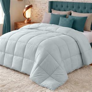 Utopia Bedding Piumino Singolo 135 x 200 cm 370 GSM, Trapunta Letto 100% Microfibra (Grigio Chiaro)
