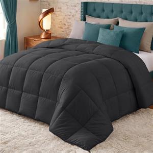 Utopia Bedding Piumone - Piumino Letto Matrimoniale - Trapunta 100% Microfibra in Fibra Cava - (Grigio, 220 x 240 cm-370 gsm)