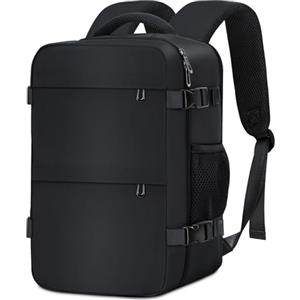 Cmezevi Zaino da Viaggio 24L 40x30x20 cm - Bagaglio a Mano Cabina per Ryanair, EasyJet - Zaino Porta PC 15,6", Leggero - Nero