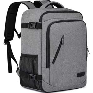 WENIG Zaino Ryanair 40x30x20 Bagaglio a Mano per Eurowings Wizzair Zaino da Viaggio Aereo 24L Borsa da Cabina per Voli,14 Pollici Zaino Porta PC con Caricatore USB Zaino da Viaggio per Donna Uomo,Grigio