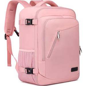 WENIG Zaino Ryanair 40x30x20 Bagaglio a Mano per EasyJet Wizzair Eurowings Zaino da Viaggio Aereo 24L Borsa da Cabina per Voli,14 Pollici Zaino Porta PC con Caricatore USB Zaino da Viaggio per Donna,Rosa