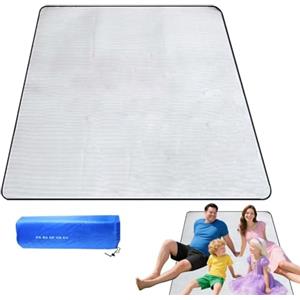 Generico Tappetino da campeggio, impronta impermeabile della tenda, coperta da picnic in alluminio, telo da terra portatile per esterni, per spiaggia, giardino, escursionismo, campeggio, isolamento, pro