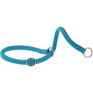 Ferplast Collare Semistrozzo SPORT, Collare per Cani, Collare da Addestramento con Anelli Regolabili, in Cordino di Nylon, Lunghezza 50 cm, spessore 13 mm, Azzurro-Blu