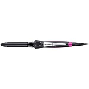 Solac MD7410 Curl Expert Lisse - Ferro arricciacapelli (rivestimento in ceramica, temperatura massima 180, punta a presa fredda), colore nero e rosa