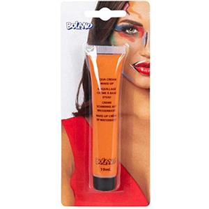 Boland - Aqua cream face paint, contenuto 19 ml in tubetto, pittura per il viso a base d'acqua, festa a tema, carnevale, Halloween, Arancione