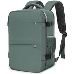 Cmezevi Zaino da Viaggio 24L 40x30x20 cm - Bagaglio a Mano Cabina per Ryanair, EasyJet - Zaino Porta PC 15,6", Leggero - Verde