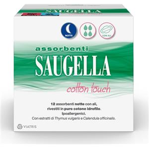MEDA PHARMA SpA SAUGELLA COTTON TOUCH ASSORBENTI NOTTE 12 PEZZI TAGLIO PREZZO