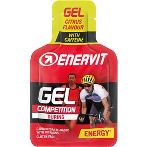 Enervit Enervitene Gel Agrumi 25ml - Gel Energetico con Caffeina, Carboidrati e Vitamine per Sforzi Intensi