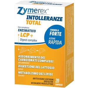 WILCO FARMA Srl SU Zymerex Intolleranze Total 20 Compresse - Integratore Enzimatico Naturale per la Digestione