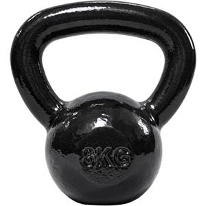Amazon Basics Kettlebell in ghisa, 8 kg, Nero